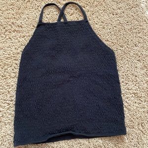 Cross strapped tank top